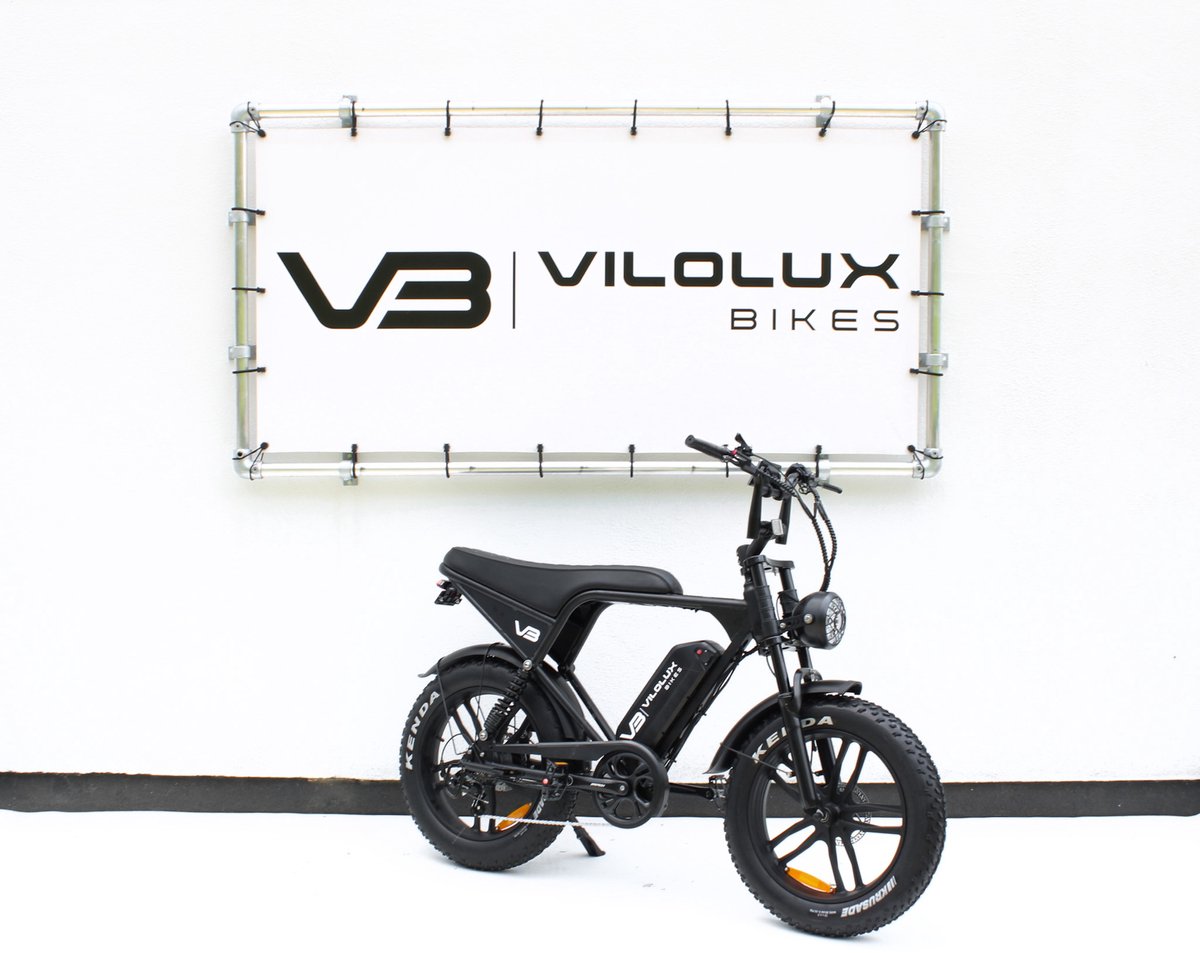 Bol.com Vilolux® Fatbike electrisch - Fatbike C80 Pro - ZWART - Verlengd zadel - Legaal - Rijklaar - Niet opvoerbare fatbikes - ... aanbieding