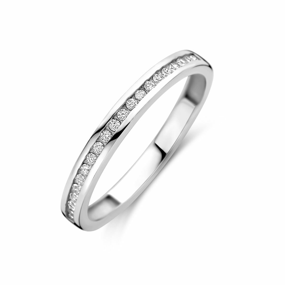 Zilveren Gerhodineerde Ring Zirkonia 1340773