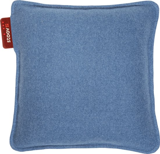 Stoov Warmtekussen | Ploov Mid Blue | Duurzaam & Draadloos | Infrarood warmtekussen | 45x45 cm | Plus batterij