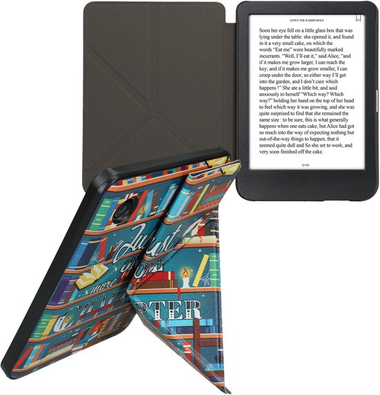kwmobile e-reader hoesje geschikt voor Kobo Clara BW / Colour hoes - Ereader flip case met standaard - E reader cover van kunstleer - In meerkleurig van Merkloos — afbeelding 2