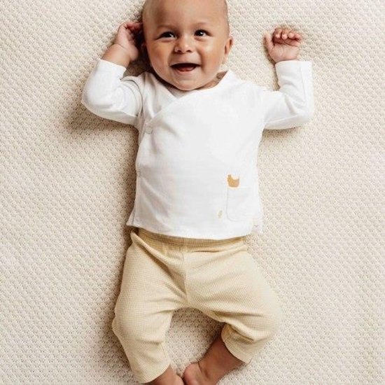 Little Dutch- T-shirt cache-cœur à manches longues - Off White