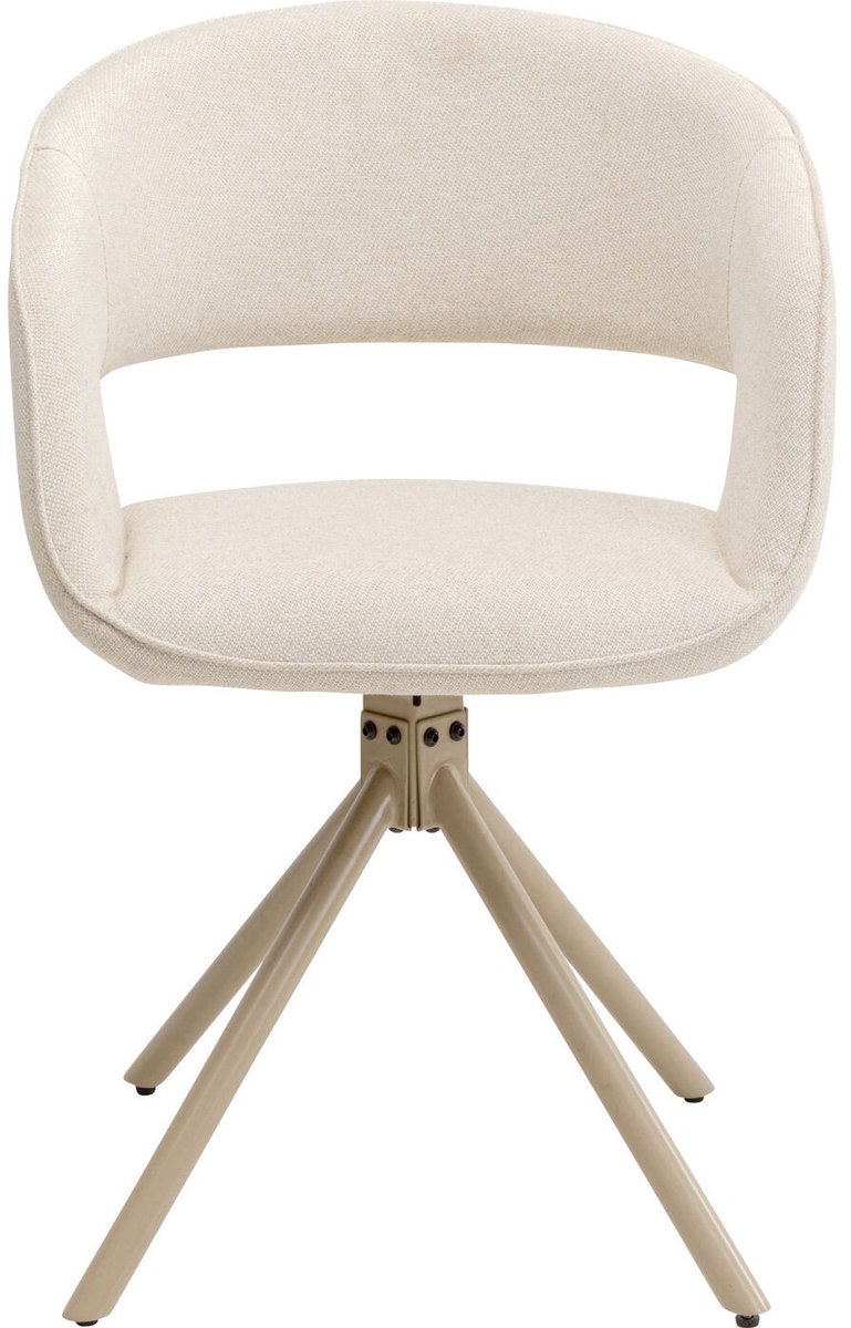Draaistoel met armleuningen Gina beige Kare Design