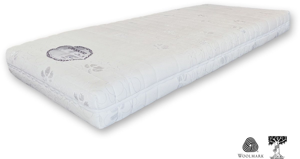 Mahoton Matras Cleopatra Natuurrubber Medium 90x200 cm - met gratis Teddy molton