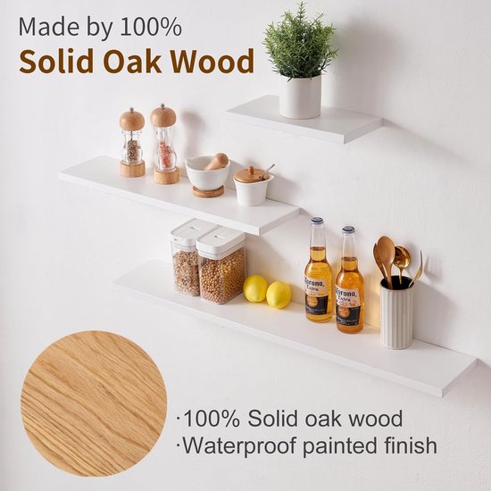 Drijvende plank muur creatieve U-vormige houten plank - Massief eiken