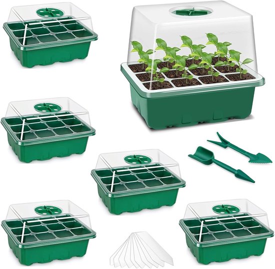 KINGLAKE 12 stuks 10 cm plantenpotten plantenpotten kweken zware plastic kleine kweekpotten kunststof potten planten rond voor zaden sappige bloemen