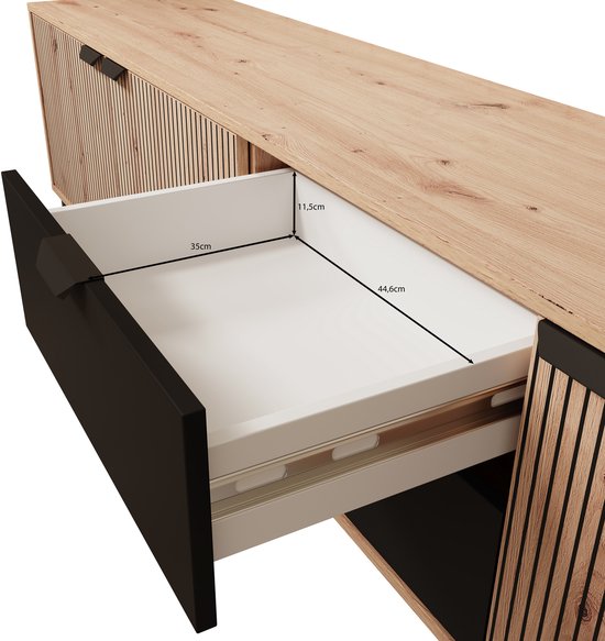 Meuble - Meuble TV Malaika - Chêne - 208 cm