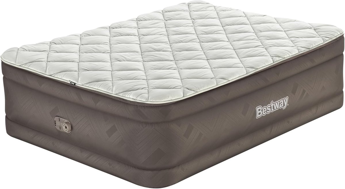 Dubbel luchtbed met elektrische pomp en ritssluiting – 203 x 152 x 51 cm