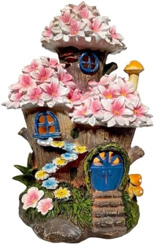 PolkaHome Betoverd Bloemen Boomhuis Zonne energie LED Verlichting polkahome-betoverd-bloemen-boomhuis-zonne-energie-led-verlichting
