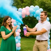 Vulcan - Gender reveal Brandblusser - rookkanon - Blauw - Gender reveal - Gender reveal versiering - Babyshower - Poederspray