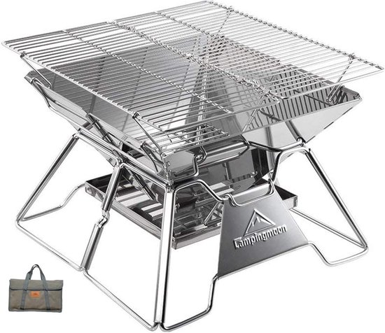 Mini roestvrijstalen grill opvouwbare kachelstandaard barbecuegrill campingpannenlap BBQ-net Ultralicht kopen vanaf een prijs van 26