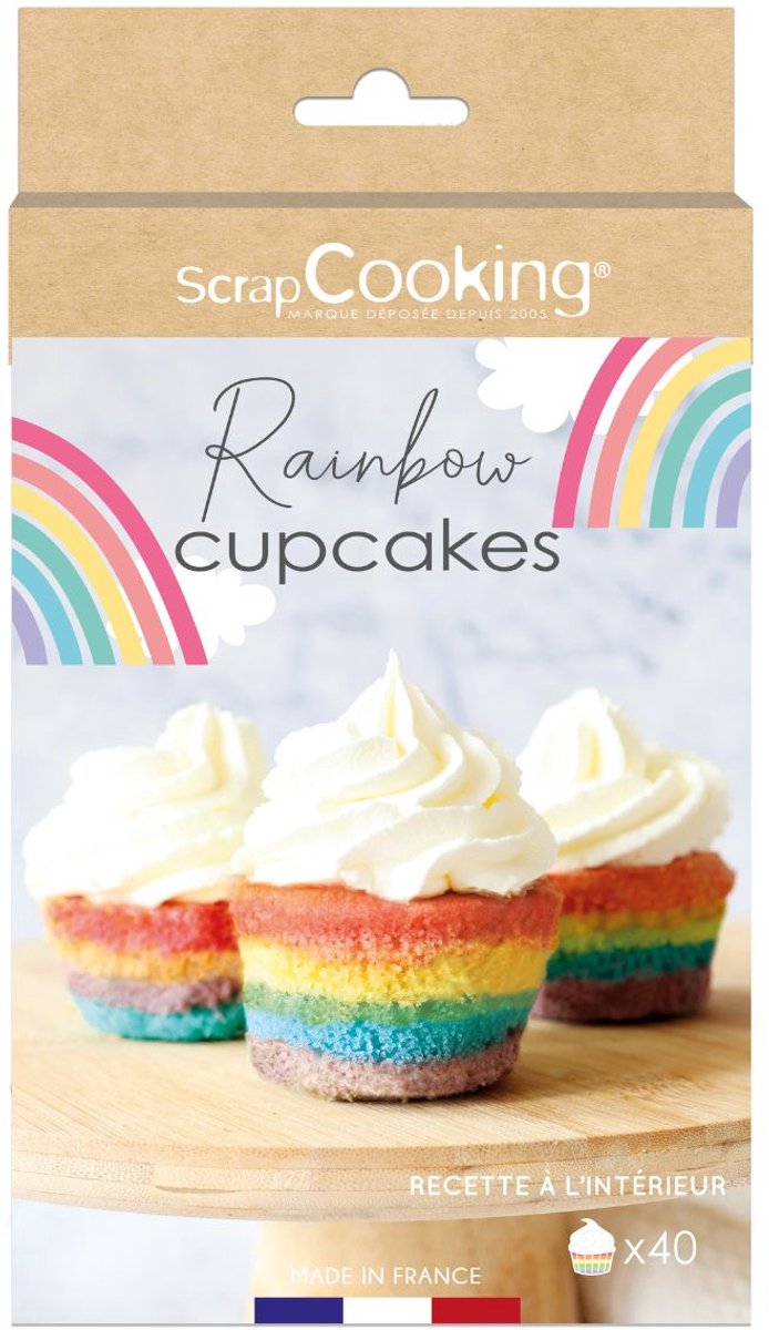 ScrapCooking Regenboog Cupcakes Kit