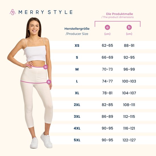 Merry Style MS-MS10-199-LE Dames Capri Leggings - Sport - Vrijetijdsbroek - 3/4 Lengte - Katoen - Sporbroek - Yogabroek - Paars - L