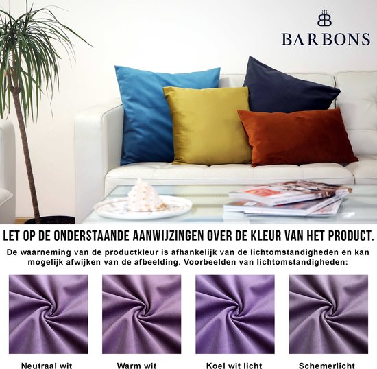 Housse de coussin Barbons 50x50, lot de 2 housses de coussin, taie d'oreiller