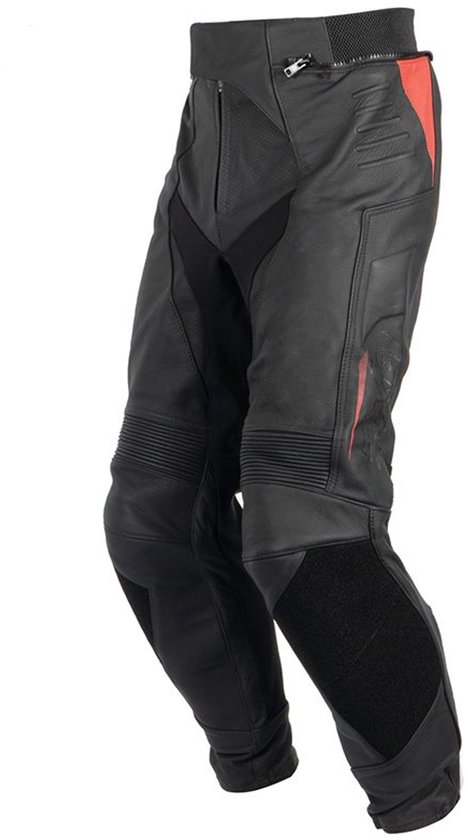 MOTOBLOUZ Motorbroek MONZO Mannen Zwart/Rood S CE-gekeurd