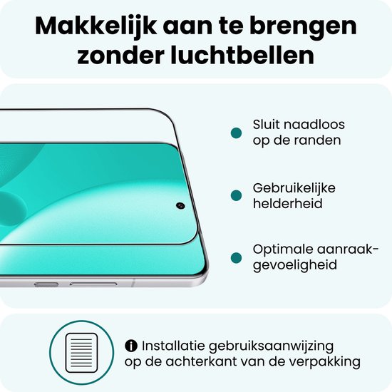 Makkelijk aan te brengen zonder luchtbellen, sluit naadloos op de randen.