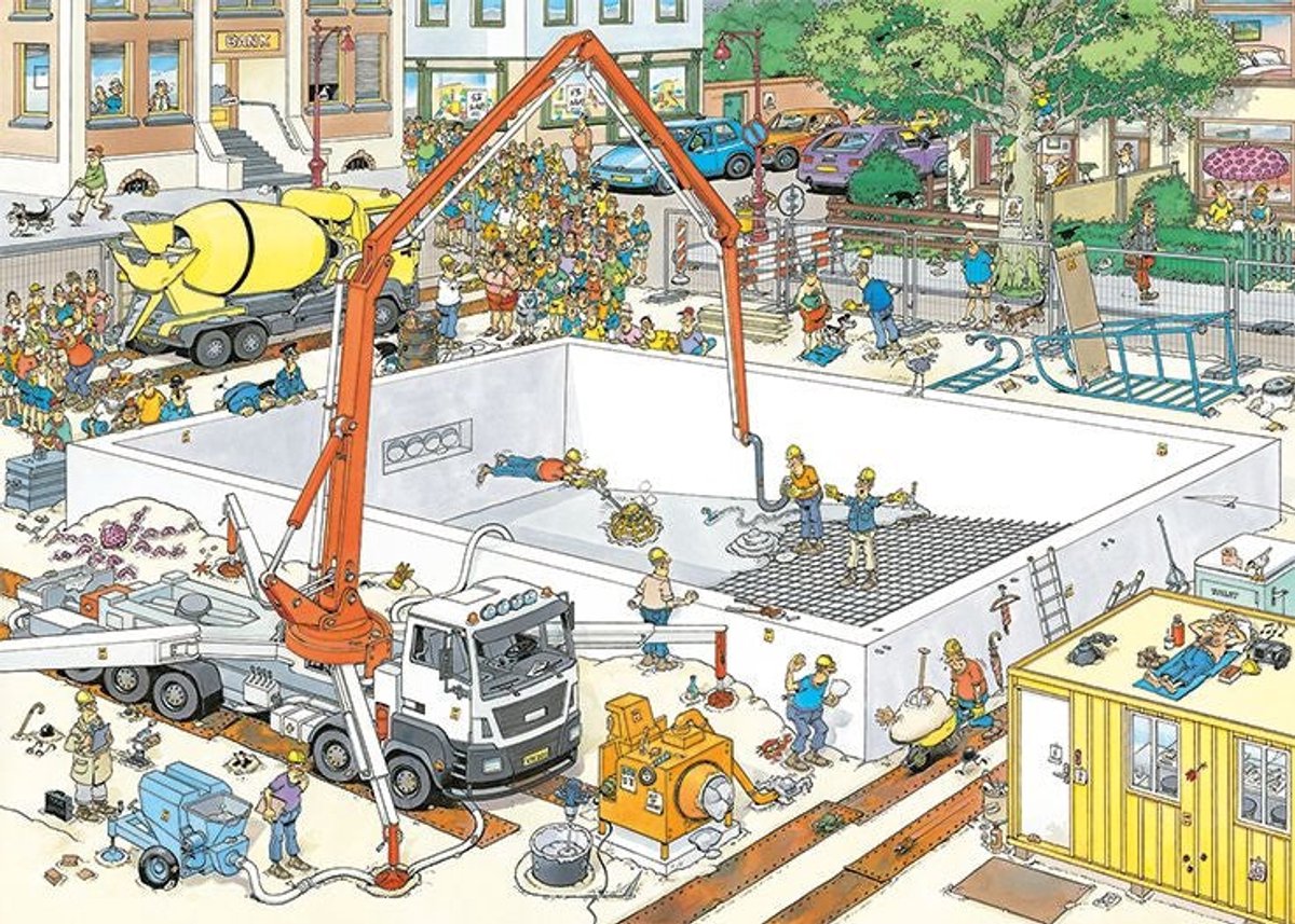 Jan van Haasteren - Bijna Klaar? - 1000 stukjes puzzel — afbeelding 9