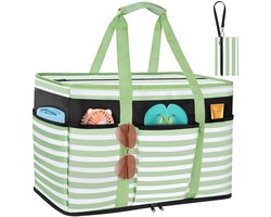 Ibenzoa® Extra Grote Dames Strandtas met Ritssluiting voor Vakantie en Dagelijks Gebruik
