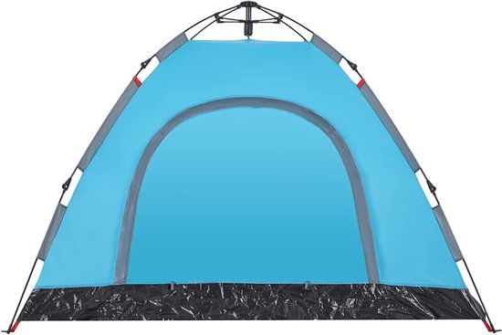 vidaXL - Tent - 3-persoons - snelontgrendeling - blauw van Vidaxl — afbeelding 3