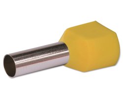 Quadrios 22C439 Dubbele adereindhulzen 6 mm² Deels geïsoleerd Geel 1 set(s)