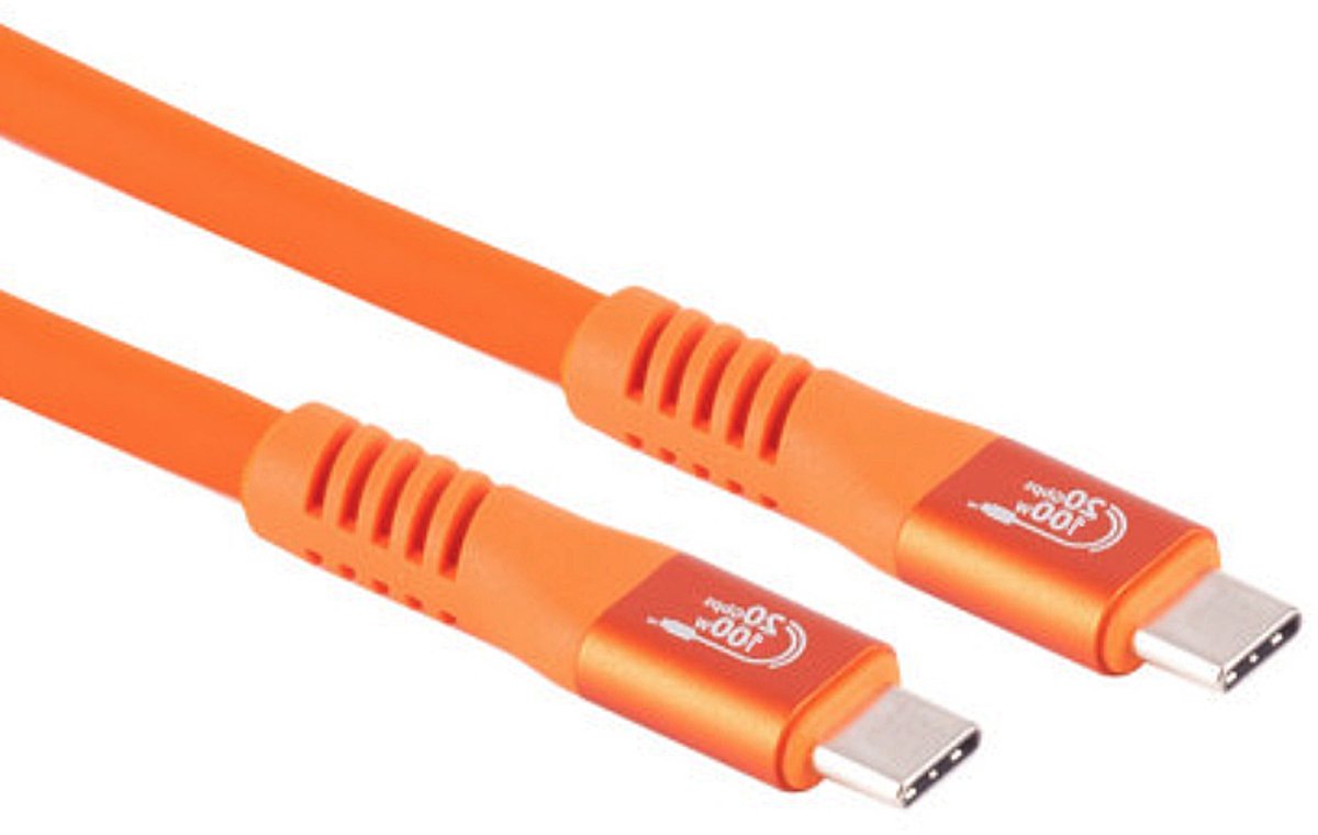 USB-C Kabel - USB 3.2 Gen 2x2 - 100W PD - 3 meter - Oranje
