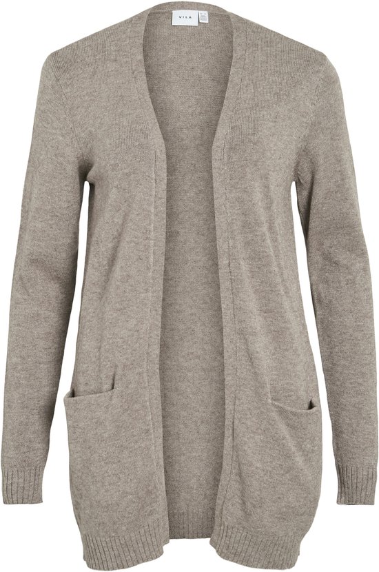 Vila Vest Viril Open L/s Knit Cardigan - Noos 14044041 Falcon/ Melange Dames Maat - M