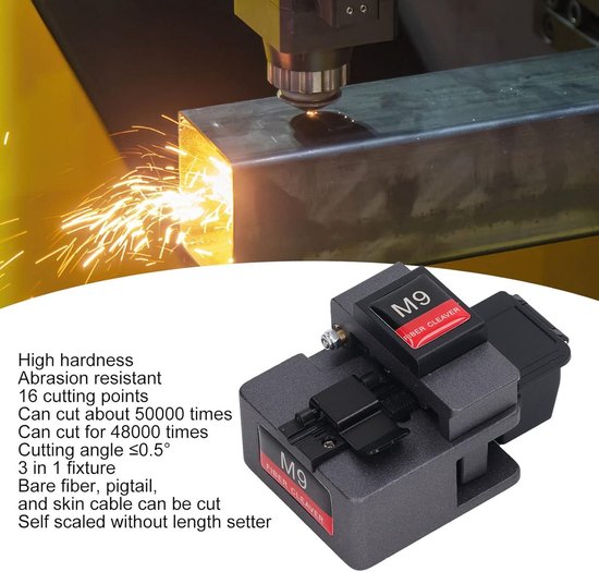 Fibre Cutter Optical Fiber Cutter Tool with 3-in-1 Fixture - 48000 Cleaves and ...