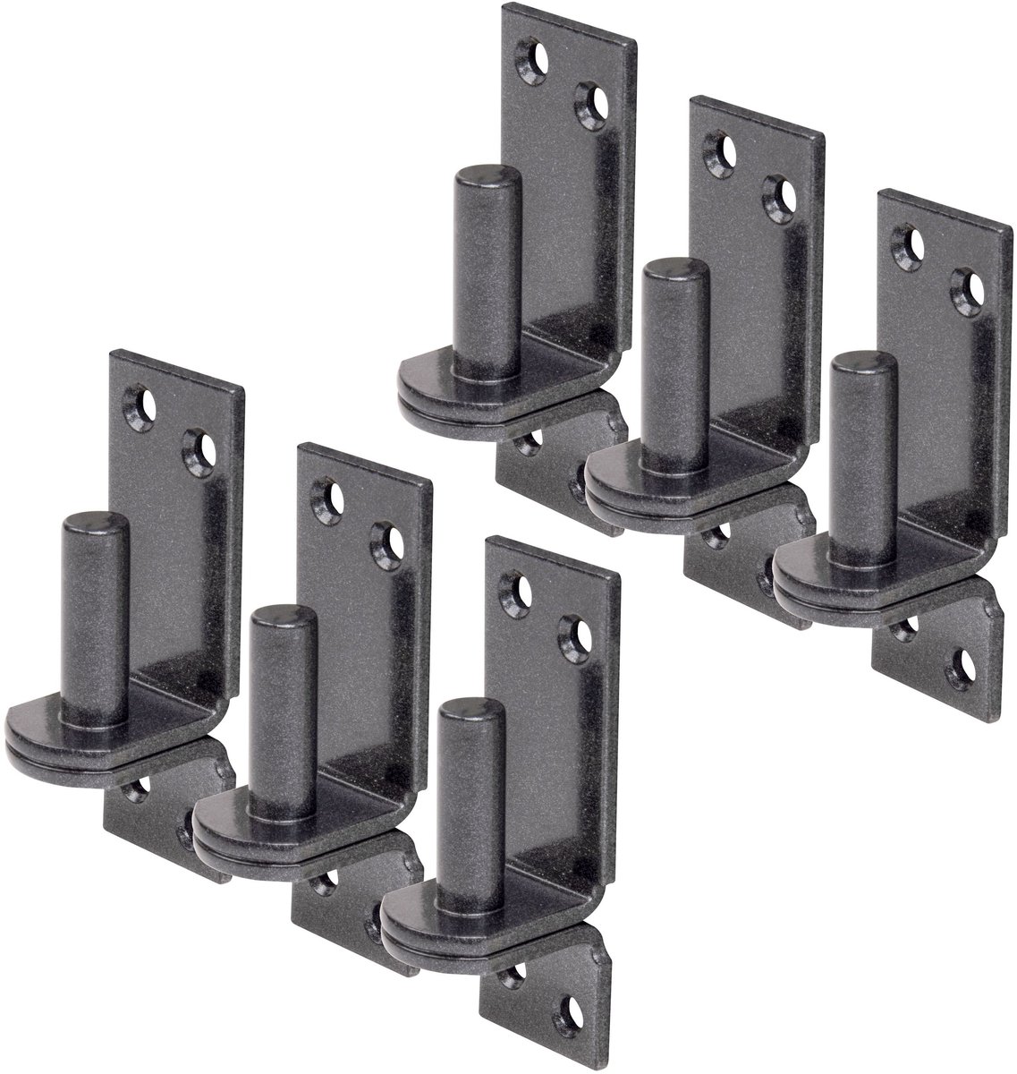Alberts 822637 DURAVIS® plaatduim met DI-haak, zwart diamant duplex gecoat, penmaat Ø13 mm, plaat 100 x 35 mm, set van 6