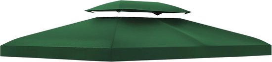 GIANTEX Garden Gazebo Replacement Roof 3 x 3 m Double Layer Polyester Fabric Waterproof UV Resistant for Courtyard Beach Park 3 Colours and 2 Styles