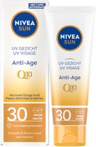 NIVEA SUN UV Anti-Age Q10 Zonnebrand Gezicht - SPF 30 - Zonnebrandcrème - Anti Rimpel Zonnecrème - 50 ml