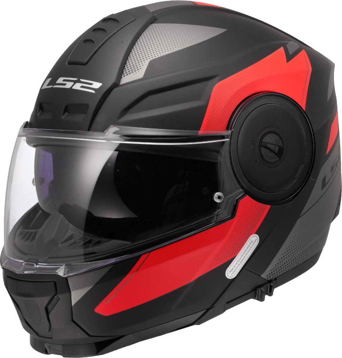 LS2 FF902 Scope II systeemhelm Duria zwart rood XL