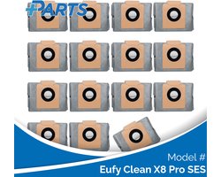 Eufy Clean X8 Pro SES Stofzakken (15 Stuks, Plus.Parts® alternatief voor T29F70A2)