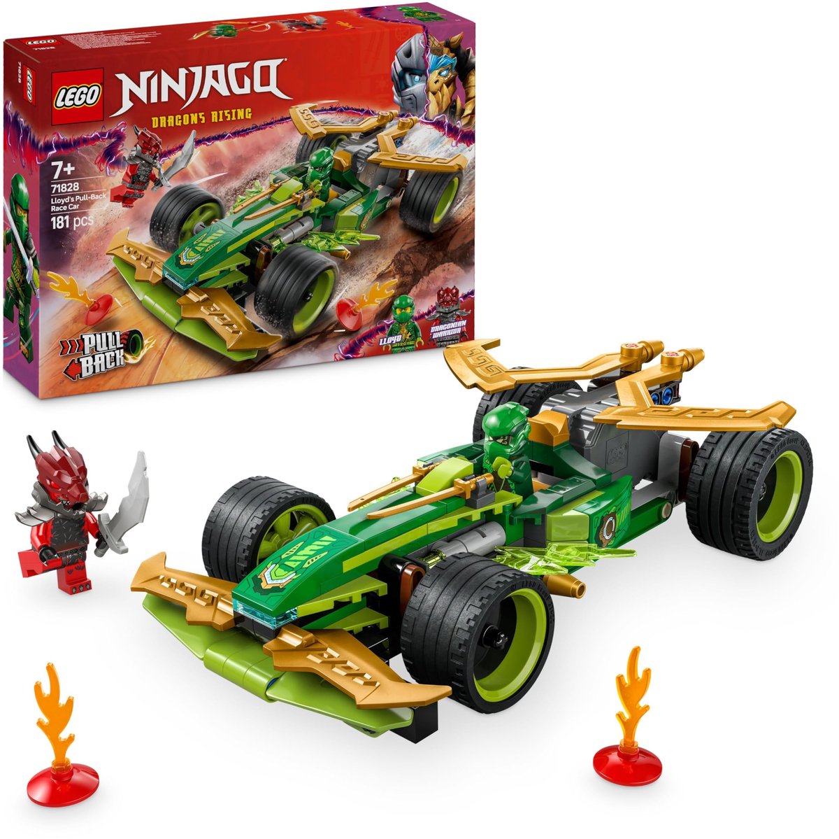 LEGO NINJAGO Lloyds pull-back racewagen set - 71828 — afbeelding 17