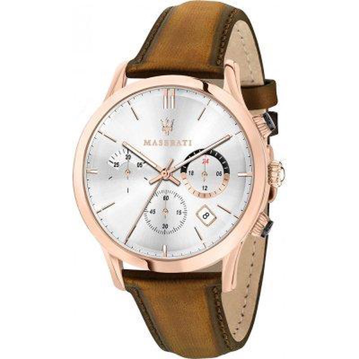 Maserati Ricordo Horloge - Maserati heren horloge - Bicolor Rosé - diameter 42 mm - Rose Gold toned Stainless Steel