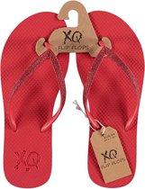 Xq Footwear Teenslippers Glitter Dames Polyester Rood Maat 37