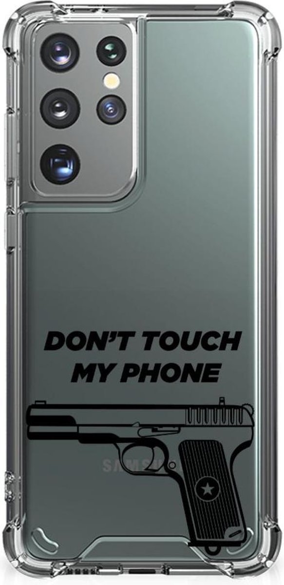 Back Cover voor Samsung Galaxy S21 Ultra Anti Shock Case Pistol DTMP