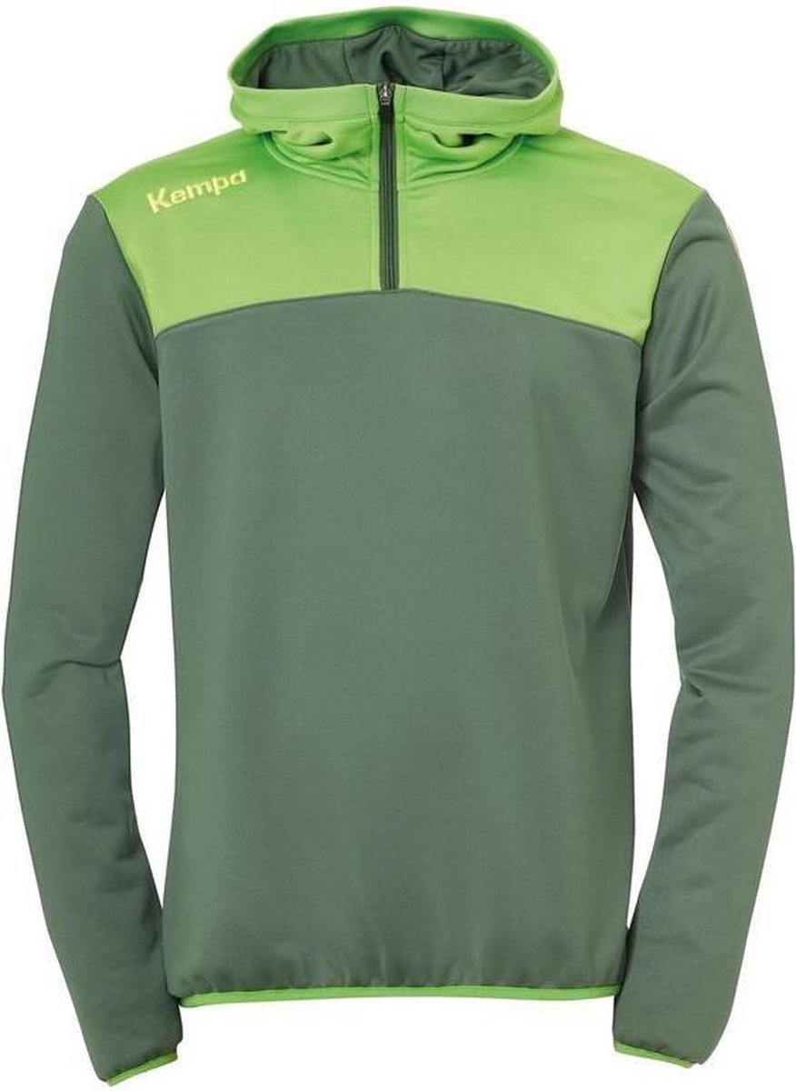 Kempa Emotion 2.0 Hoody met 1-4 Rits Dragon Groen-Hope Groen Maat L