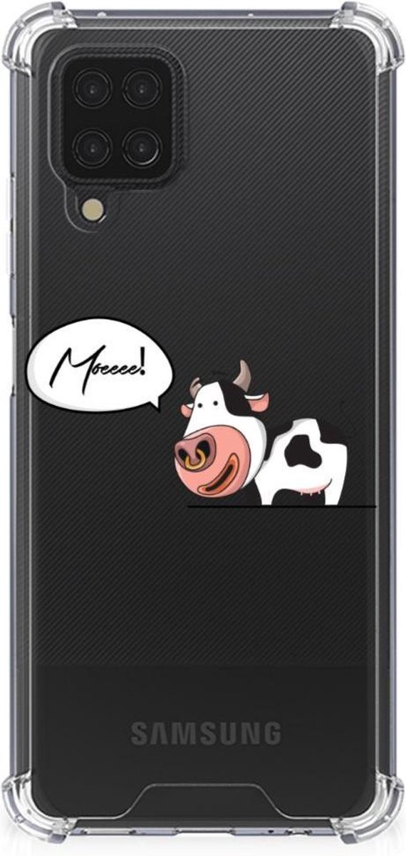 Back Cover voor Samsung Galaxy A12 Stevig Bumper Hoesje Cheeky Cow