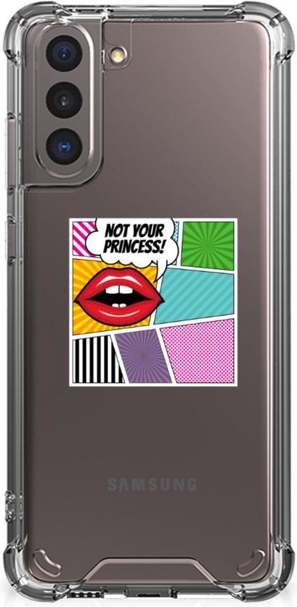 Samsung Galaxy S21 Anti Shock Bumper Case Popart Princess