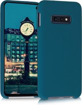 Étui pour téléphone kwmobile pour Samsung Galaxy S10e - Étui avec revêtement en silicone - Étui pour smartphone en pétrole mat
