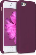 kwmobile telefoonhoesje voor Apple iPhone SE (1.Gen 2016) / 5 / 5S - Hoesje met siliconen coating - Smartphone case in bordeaux-violet