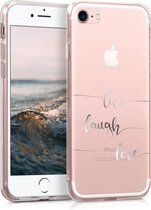 kwmobile telefoonhoesje voor Apple iPhone SE (2022) / iPhone SE (2020) / iPhone 8 / iPhone 7 - Hoesje voor smartphone - Live Laugh Love design