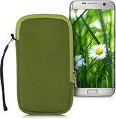 kwmobile Tasje voor smartphones L - 6,5" - Insteekhoesje van neopreen in groen - Maat: 16,5 x 8,9 cm