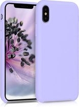 kwmobile telefoonhoesje voor Apple iPhone XS - Hoesje met siliconen coating - Smartphone case in lavendel