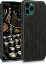 kalibri hoesje voor Apple iPhone 11 Pro - Beschermende telefoonhoes van hout - Slank smartphonehoesje in zwart