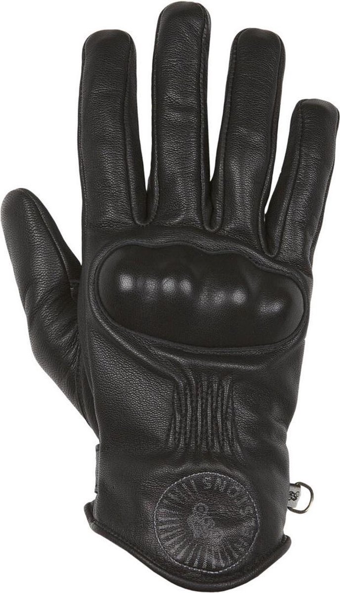 Helstons Snow Hiver Leather Black Motorcycle Gloves T12 - Maat T12 - Handschoen