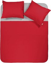 Y-NOT - Crispy Cotton Effen - Dekbedovertrek - Katoen - Eenpersoons - 140x200/220 cm - Rood