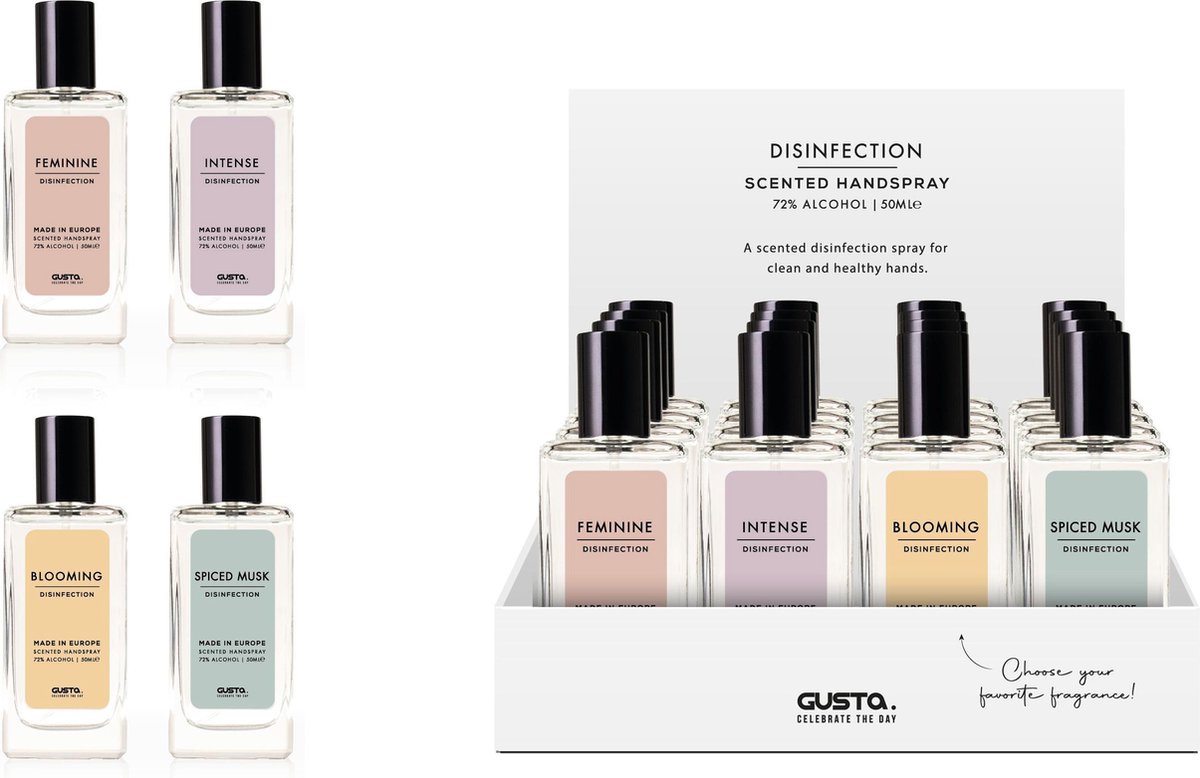 Goedkoopste Gusta Disinfect Scented Handspray Display 100 Ml