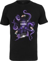 Urban Classics Heren Tshirt -M- Octopus Sushi Zwart