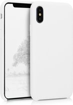 kwmobile telefoonhoesje geschikt voor Apple iPhone X - Hoesje met siliconen coating - Smartphone case in wit