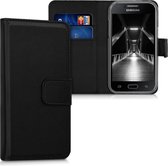 kwmobile telefoonhoesje voor Samsung Galaxy J1 (2015) - Hoesje met pasjeshouder in zwart - Wallet case